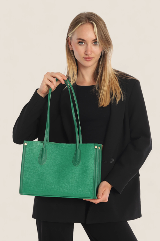 EVELY Deri Omuz Çanta