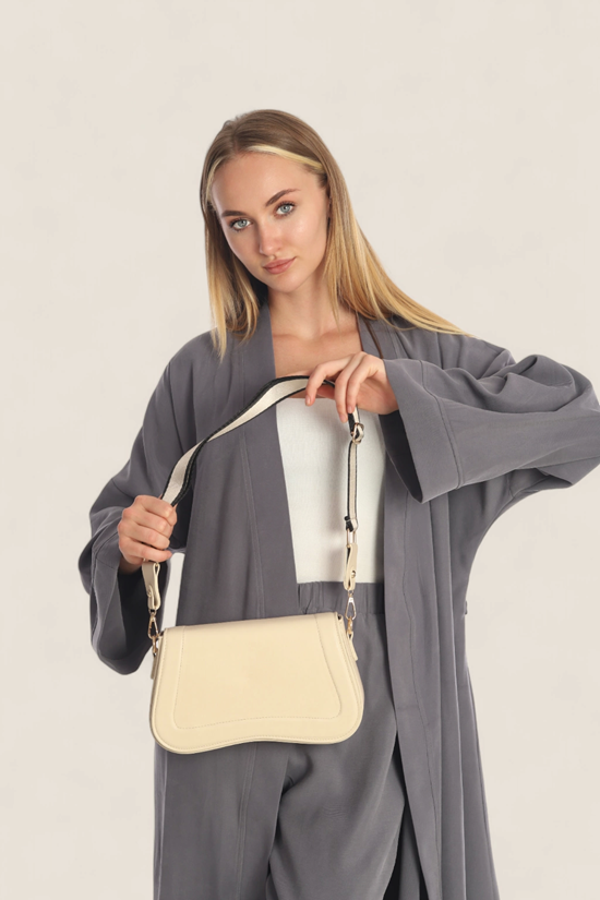 LADY Süet Astarlı Askılı Baget Çanta