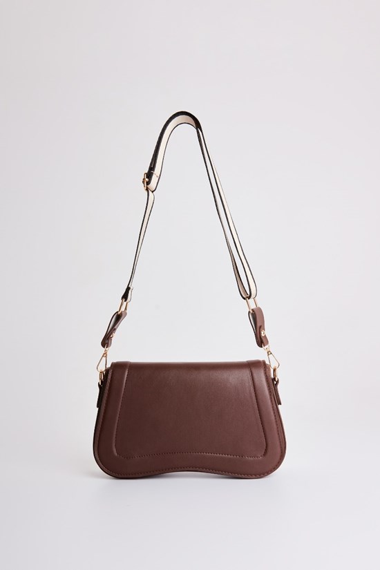 LADY Süet Astarlı Askılı Baget Çanta